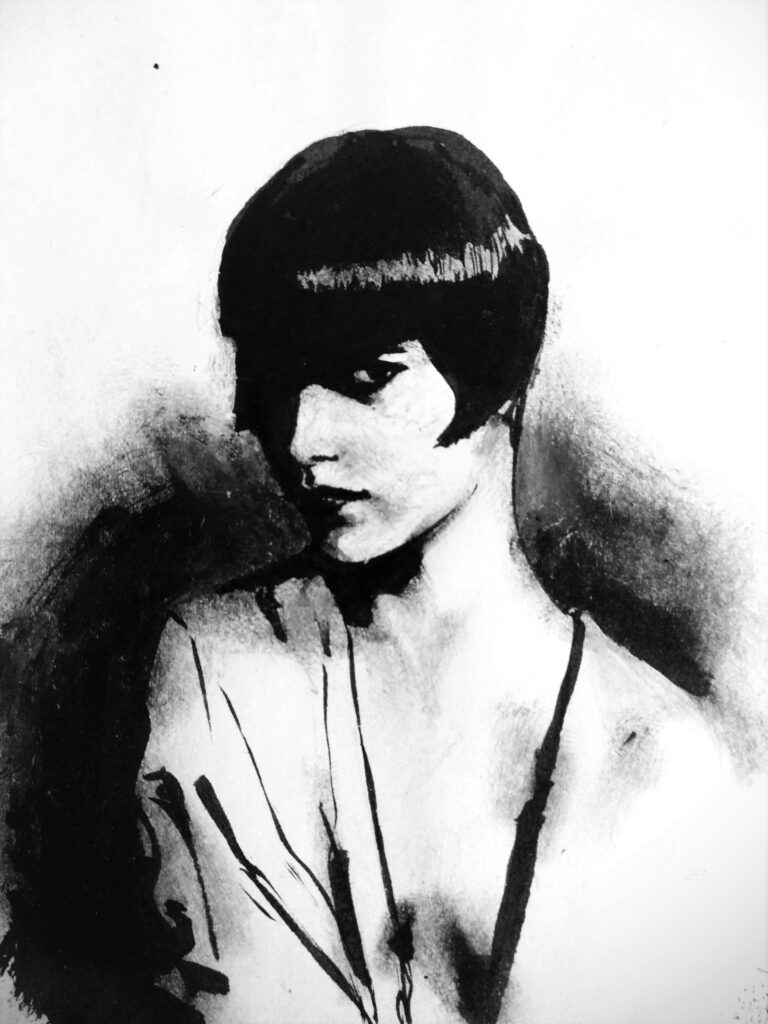 Louise Brooks Ink High Contrast Portrait #1